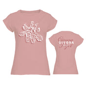 Dámske tričko T-SHIRT LADY FLORAL ružová