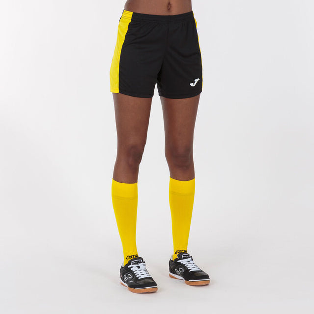 Dámske futbalové šortky MAXI SHORT čierna žltá