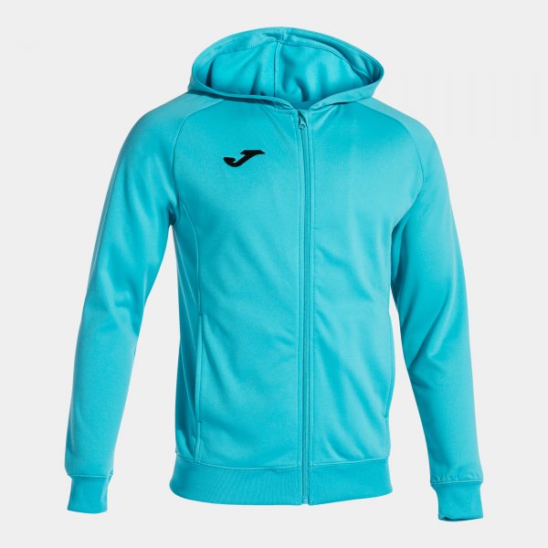 Mikina s kapucňou MENFIS HOODED JACKET fluo tyrkysová