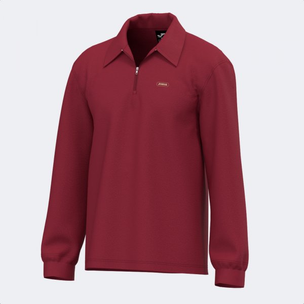 Polo tričko MIMETIC LONG SLEEVE POLO DARK RED WINE