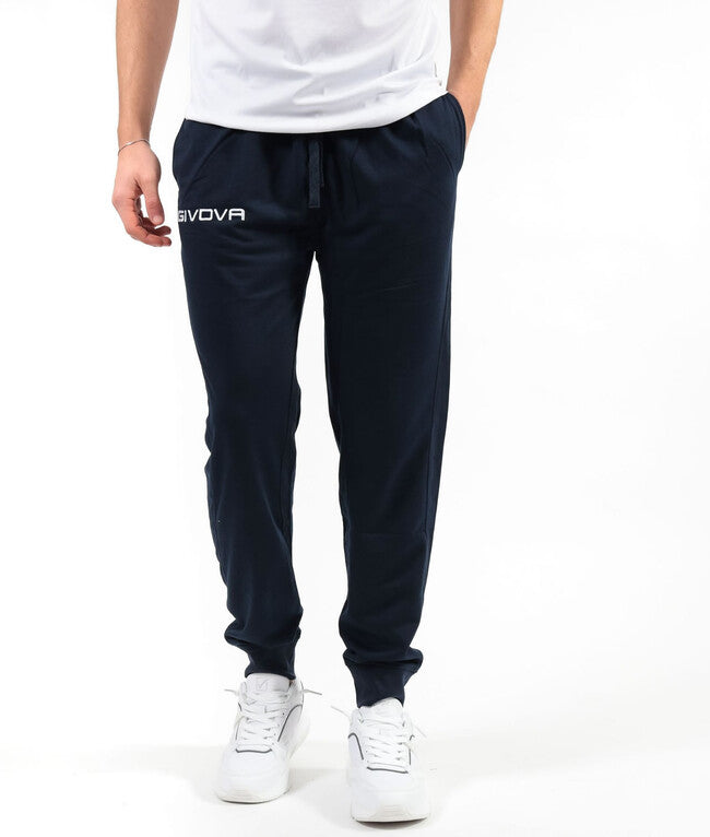 PANTA COTONE KING LOGO SMALL BLU