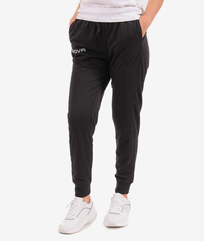 PANTA COTONE KING LOGO SMALL NERO