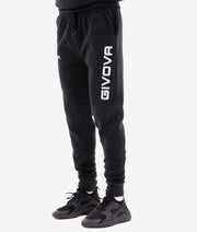 PANTA COTONE MOD. MOON BIG LOGO NERO