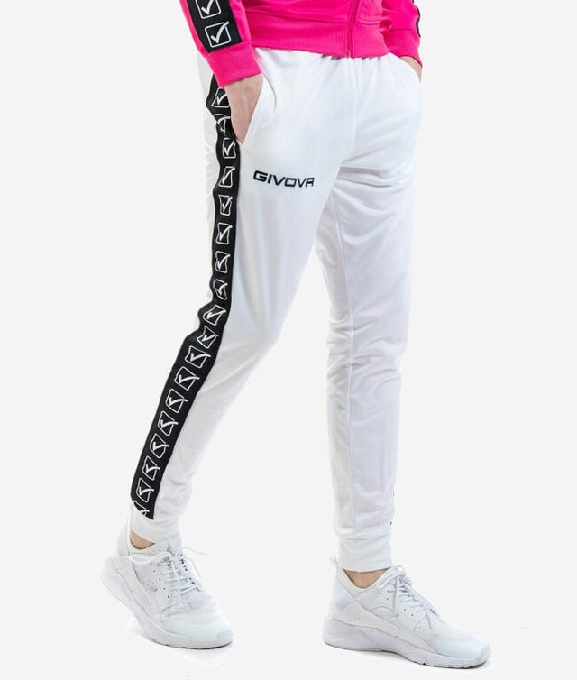 Tepláky PANTALONE TRICOT BAND biela