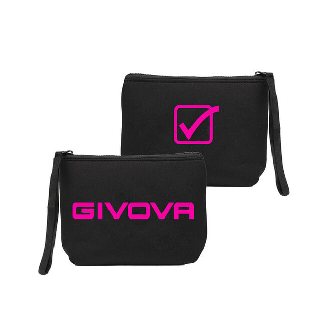 Taška POCHETTE NEOPRENE 19*15*6 čierna-fuchsiová fluo