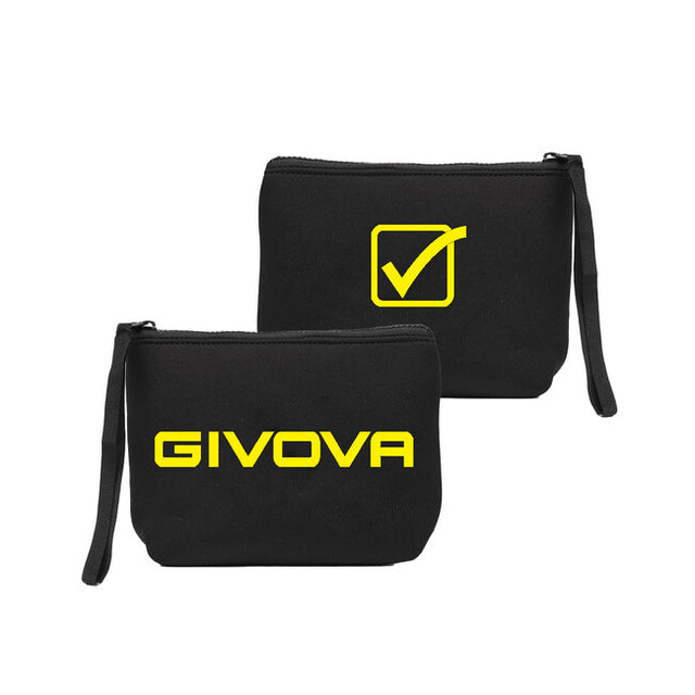 Taška POCHETTE NEOPRENE 19*15*6 čierna-fluo žltá