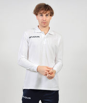 Dlhé polo tričko POLO COTONE PIQUET WINTER biela
