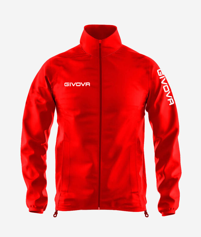 Bunda RAIN JACKET WIND červená-biela