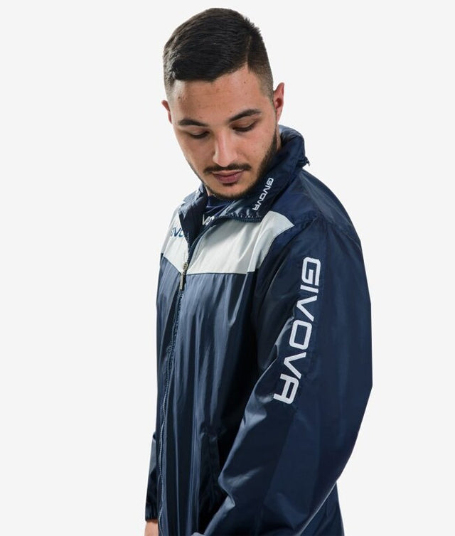 Bunda RAIN SCUDO CON MESH modrá-biela