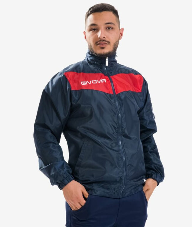 Bunda RAIN SCUDO CON MESH modrá-červená
