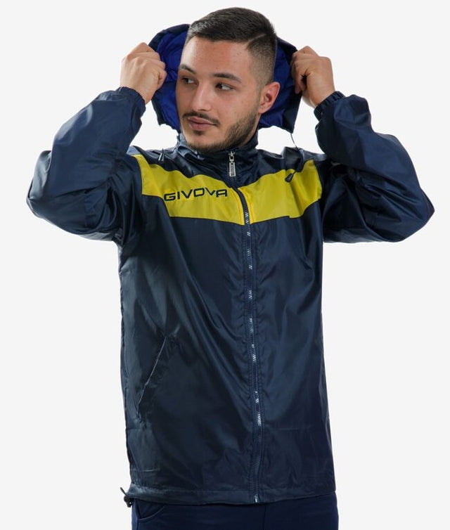 Bunda RAIN SCUDO CON MESH modrá-žltá