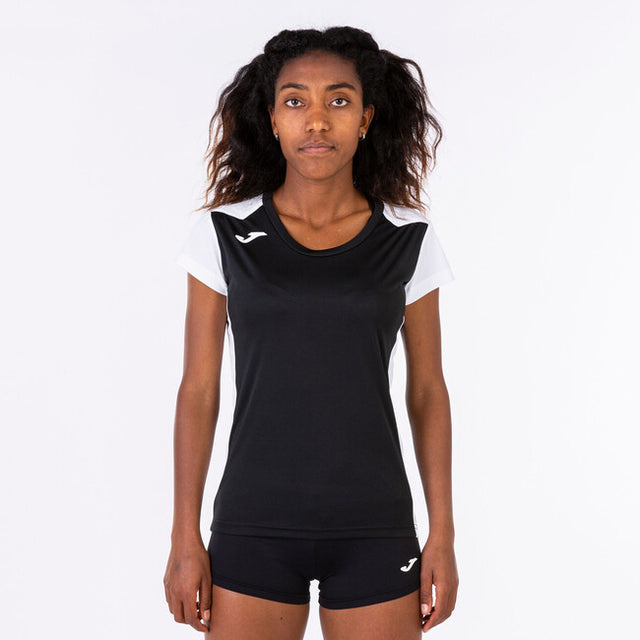 Dámske bežecké tričko RECORD II SHORT SLEEVE T-SHIRT čierna biela
