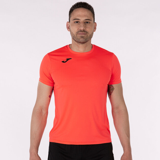 S/S T-SHIRT RECORD II CORAL FLUOR