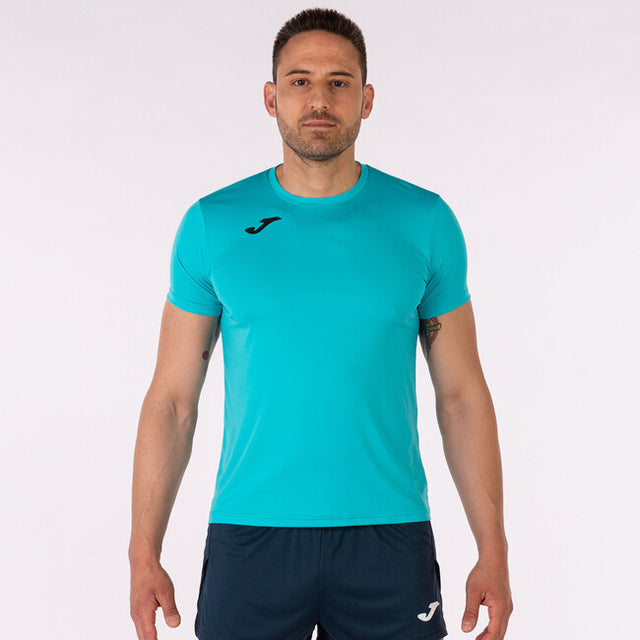 Bežecké tričko RECORD II SHORT SLEEVE T-SHIRT fluo tyrkysová