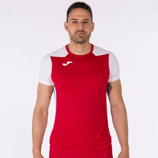 Bežecké tričko T-SHIRT RECORD II SHORT SLEEVE červená biela