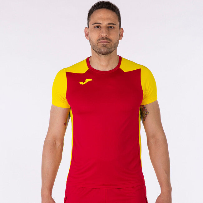 T-SHIRT RECORD II RED-YELLOW