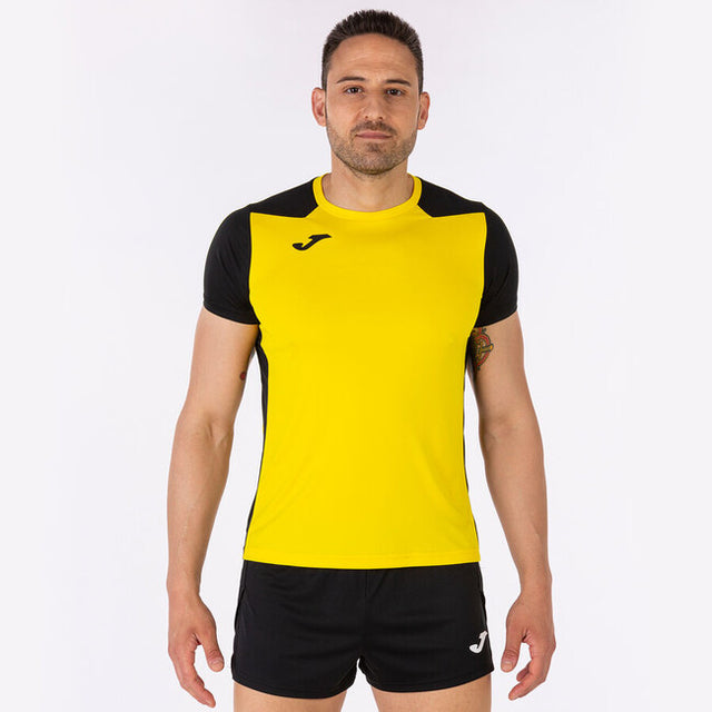 Bežecké tričko T-SHIRT RECORD II SHORT SLEEVE žltá čierna