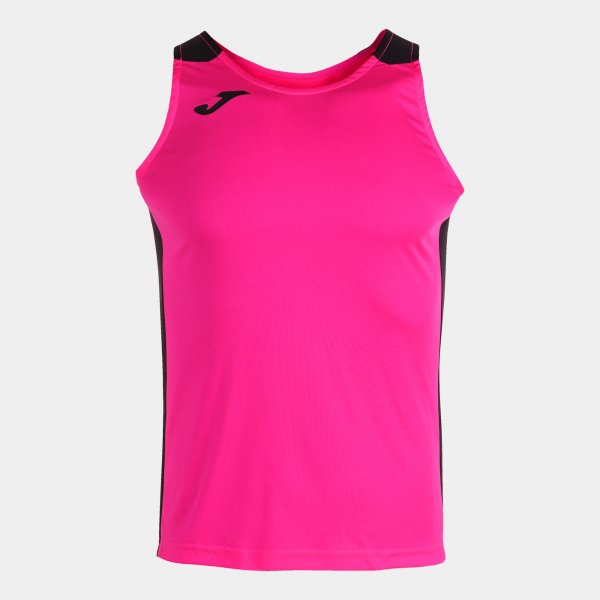Bežecké tielko RECORD II TANK TOP fluo ružová čierna