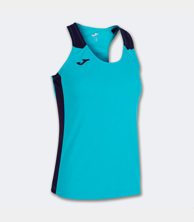 Dámske bežecké tielko RECORD II TANK TOP fluo tyrkysová