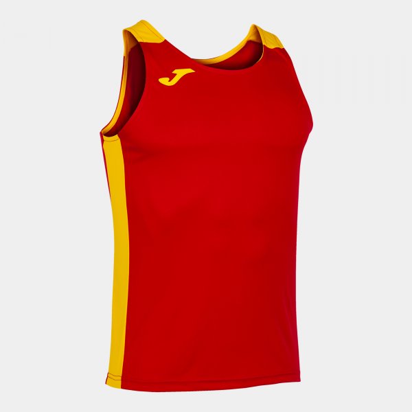 Bežecké tielko RECORD II TANK TOP červená žltá