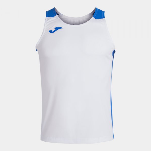 Bežecké tielko RECORD II TANK TOP biela azúrová
