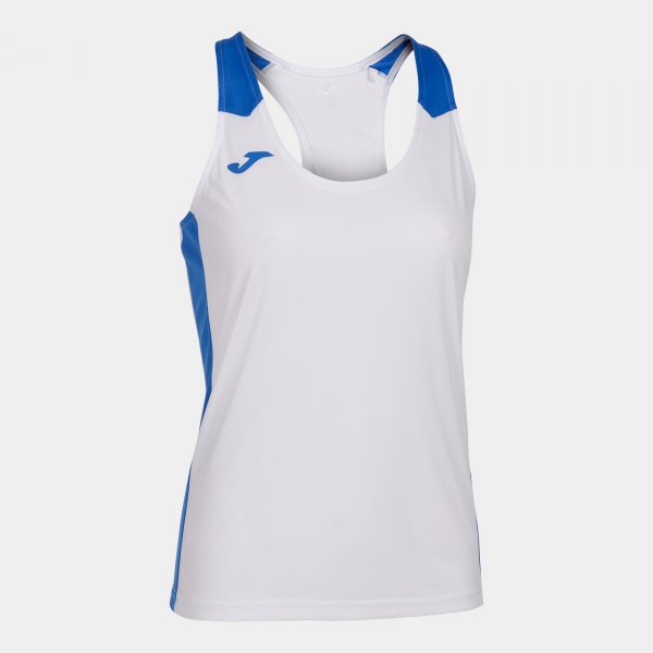 Dámske bežecké tielko RECORD II TANK TOP biela azúrová