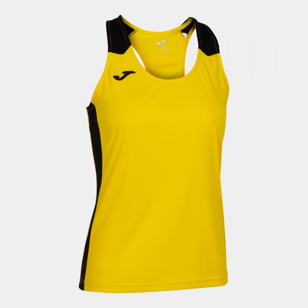 Dámske bežecké tielko RECORD II TANK TOP žltá čierna