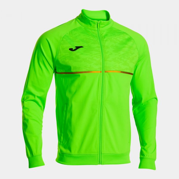 Mikina so zipsom RECORD III FULL ZIP SWEATSHIRT fluo zelená