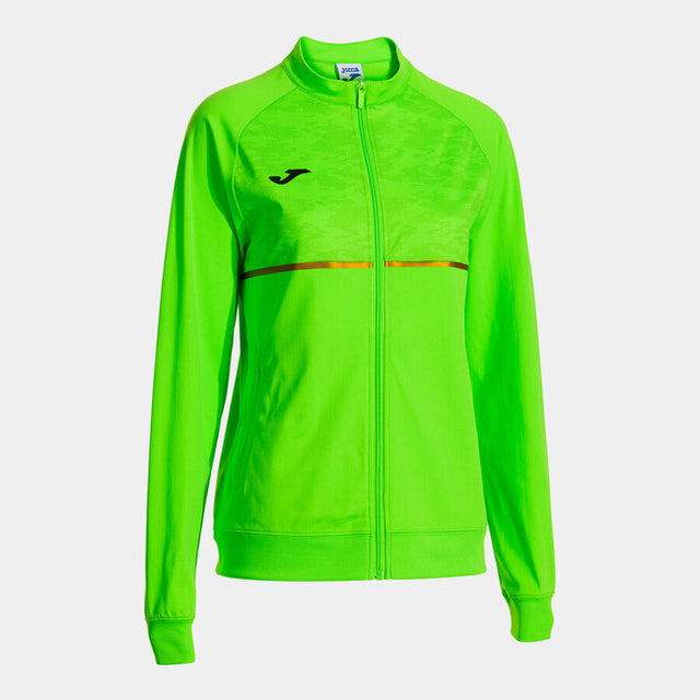 Dámska mikina so zipsom RECORD III FULL ZIP SWEATSHIRT fluo zelená