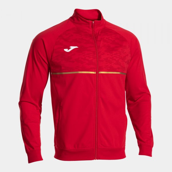 Mikina so zipsom RECORD III FULL ZIP SWEATSHIRT červená