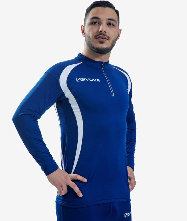 RUNNING LONG SHIRT BLU