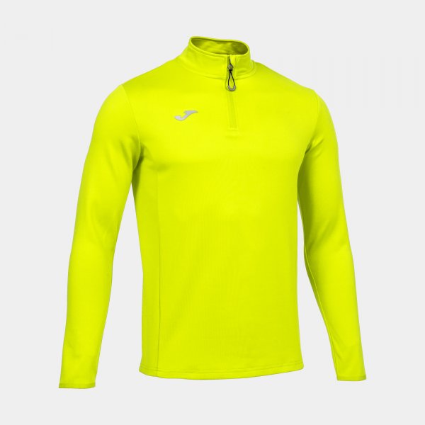 Bežecká mikina SWEATSHIRT RUNNING NIGHT fluo žltá