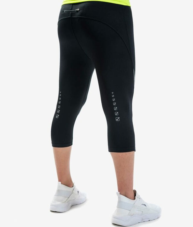 Bežecké kraťasy RUNNING PINOCCHIETTO čierna-fluo žltá