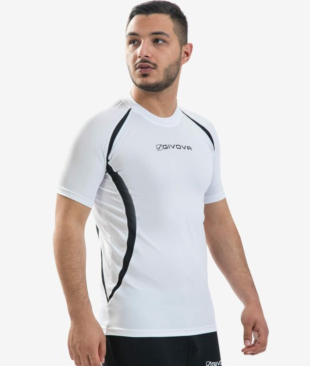 Tričko RUNNING SHIRT biela-čierna
