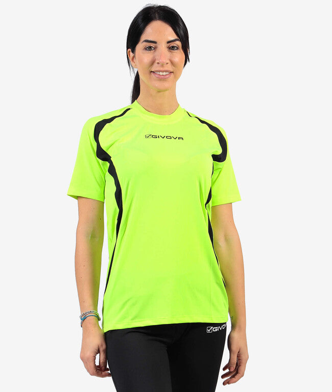 RUNNING SHIRT GIALLO FLUO/NERO