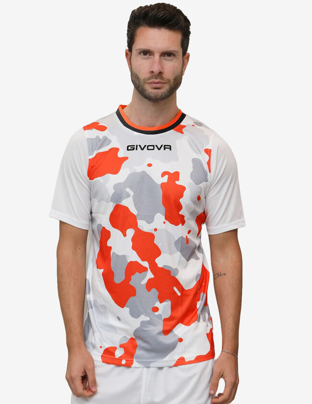 Dres SHIRT ARMY biela-oranžová