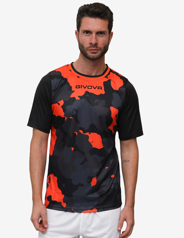 Dres SHIRT ARMY čierna-oranžová