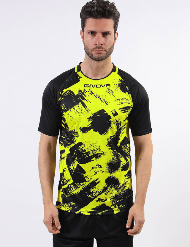 Dres SHIRT ART M/C fluo žltá-čierna