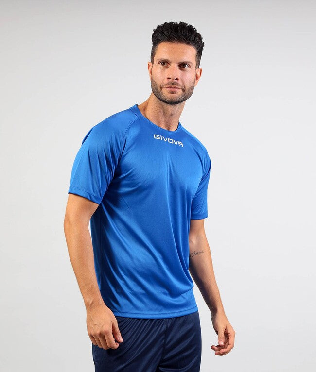 SHIRT CAPO INTERLOCK AZZURRO