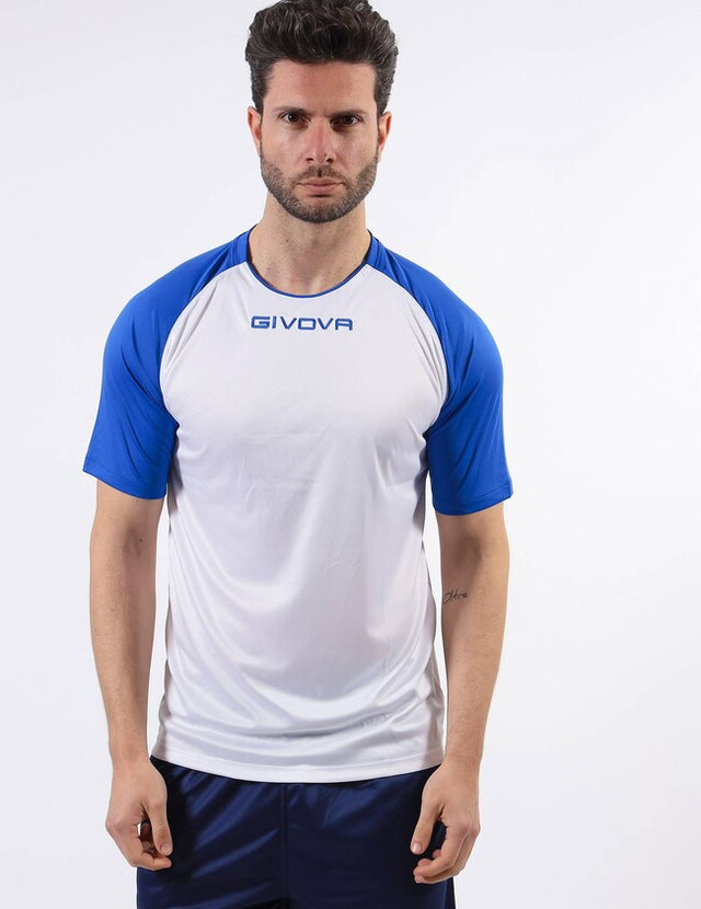 Dres SHIRT CAPO biela-azúrová modrá