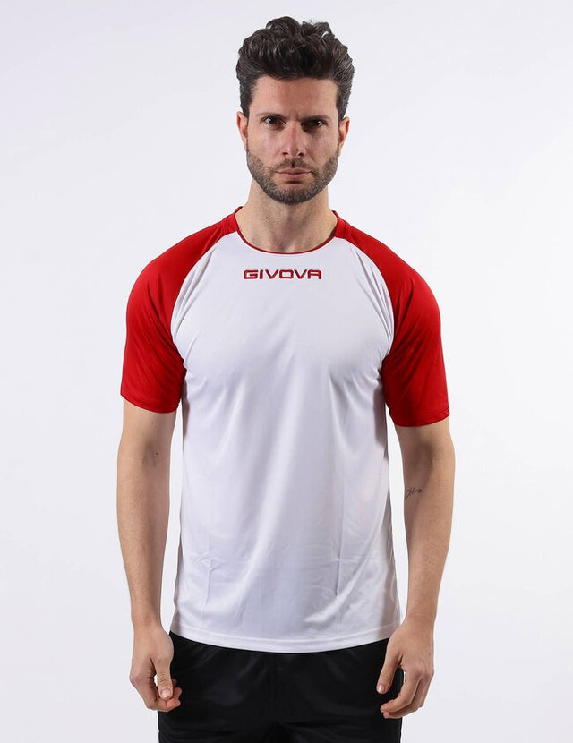 Dres SHIRT CAPO biela-červená