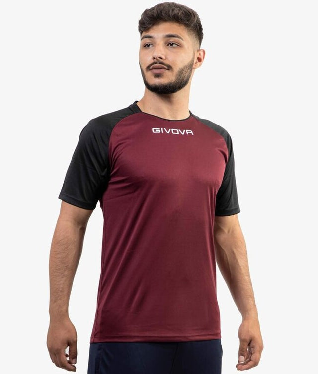 Dres SHIRT CAPO granátová-čierna