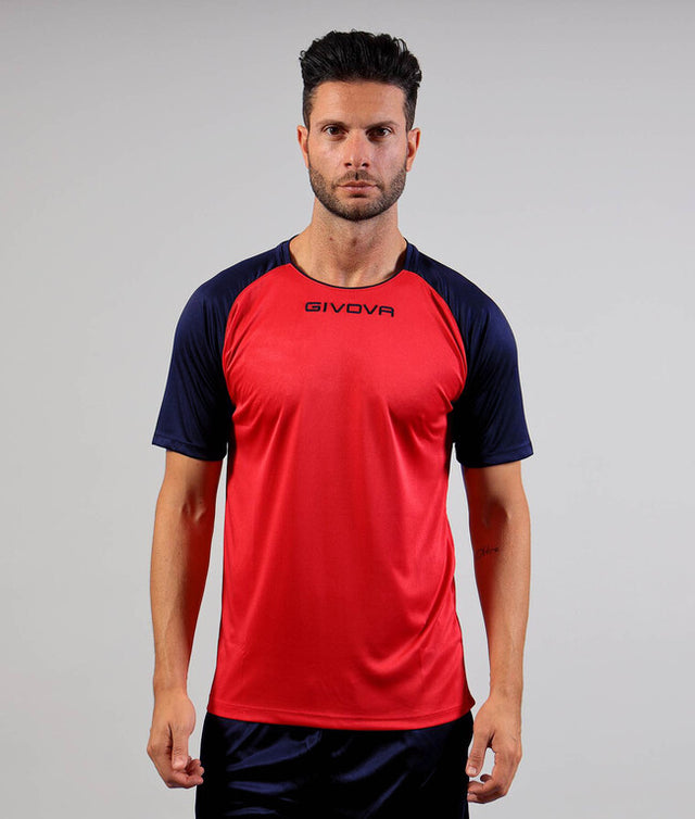 Dres SHIRT CAPO červená-modrá