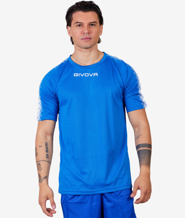 Dres / tričko SHIRT CLUB azúrová modrá-biela
