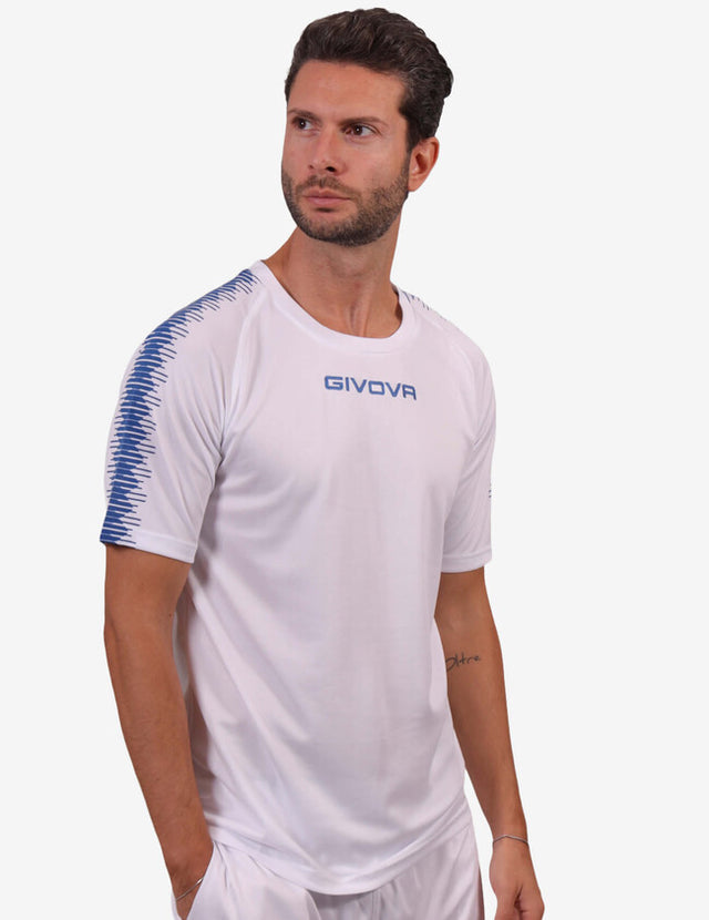 Dres / tričko SHIRT CLUB biela-azúrová modrá