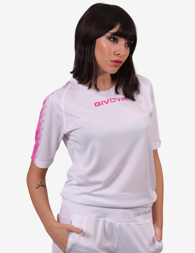 Dres / tričko SHIRT CLUB biela-fuchsiová
