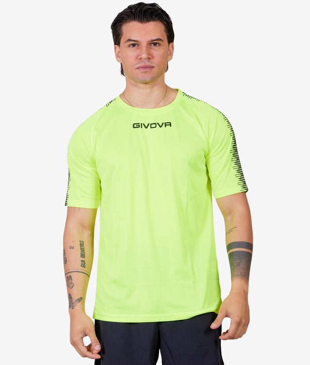 Dres / tričko SHIRT CLUB fluo žltá-čierna