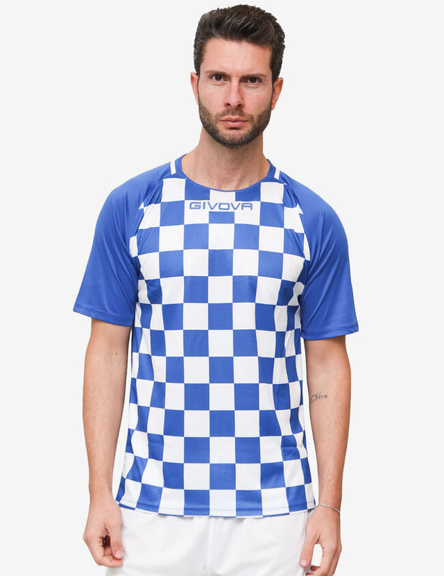 Dres SHIRT DAMA biela-azúrová modrá
