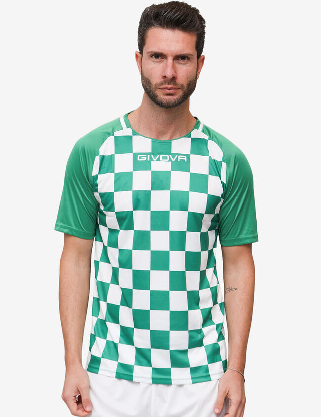 Dres SHIRT DAMA zelená-biela