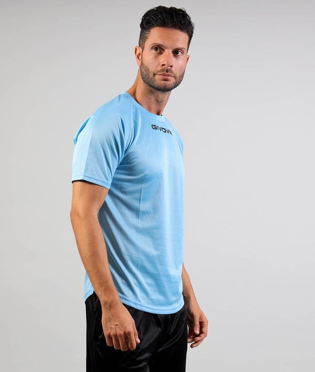Krátke tričko SHIRT GIVOVA ONE MICROFORATA svetlomodrá